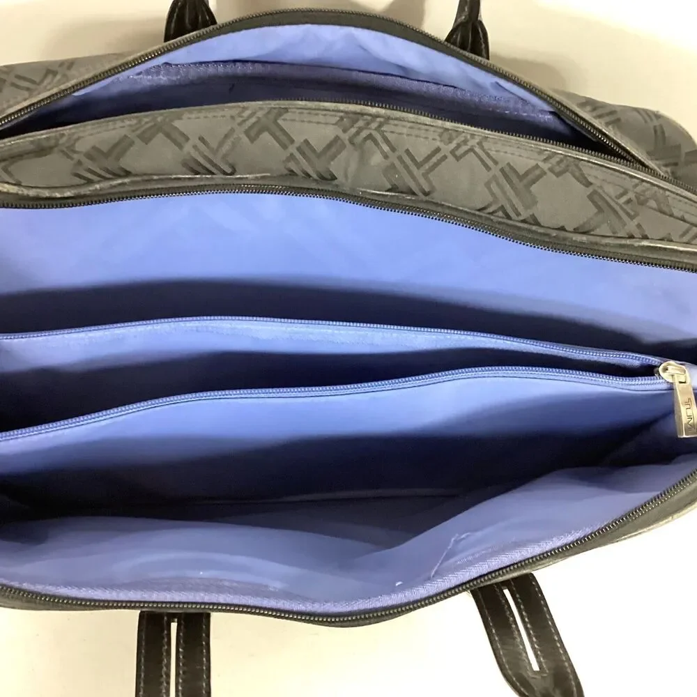 Tumi Signature -Black Exterior/Blue Interior -Padded Laptop Bag -Shoulder Strap